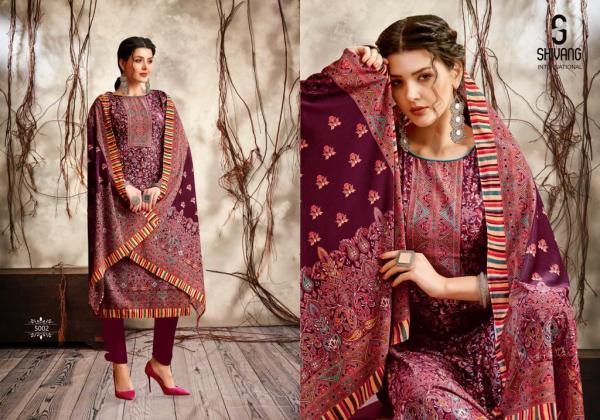 Shivang Kaafila Pure Velvet Pashmina Designer Print Dress Material Collection